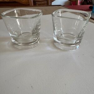 Set of 2 Sonicare elctric Toothbrush Base Charger Glass Cups - New New without t